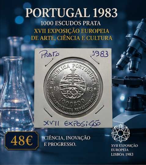 Portugal 1983 - 1000 Escudos Prata - XVII Exposição Europeia de Arte, Ciência e Cultura