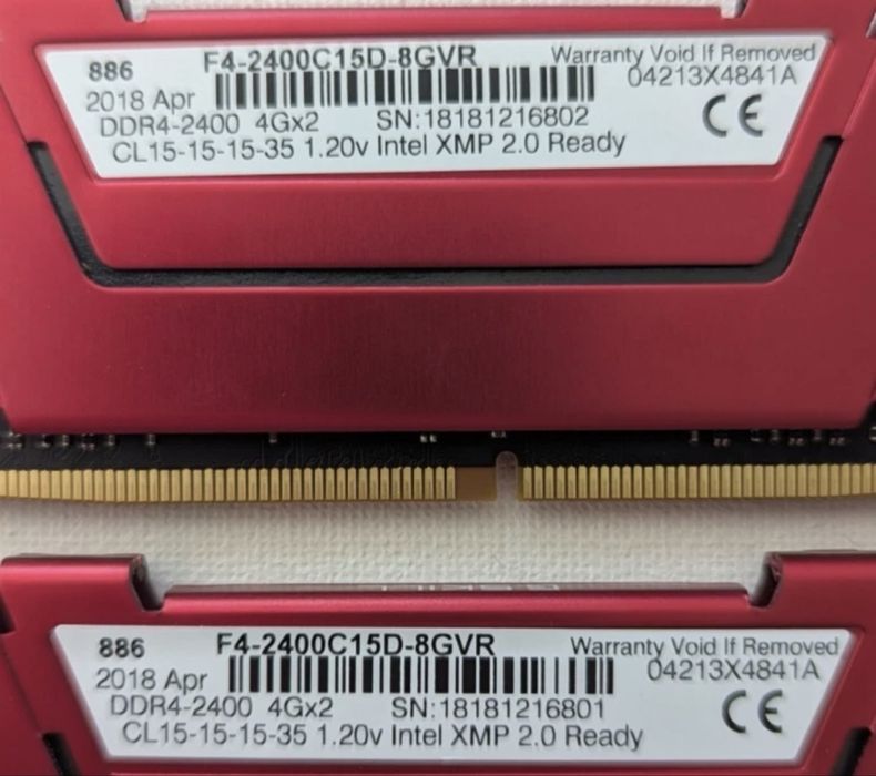 Ram g skill 8gb 2x4 2400mhz cl15 ripjaws v red