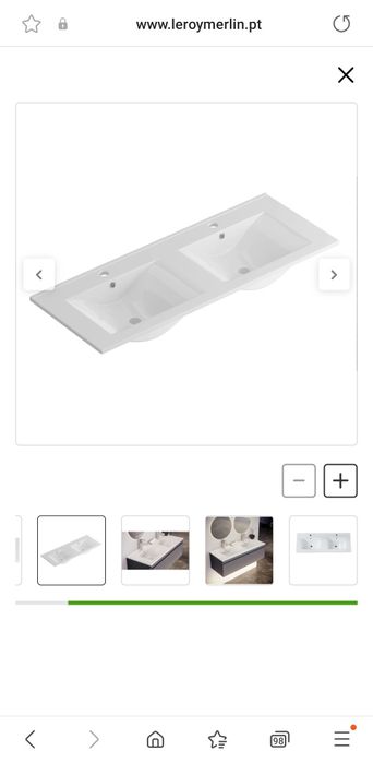 Lavatório duplo cerâmica
