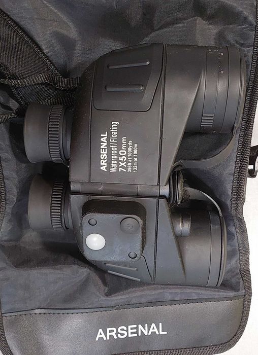 Бинокль Arsenal 7x50 waterproof floating тактический широкоугольный с компасом и дальномерной сеткой