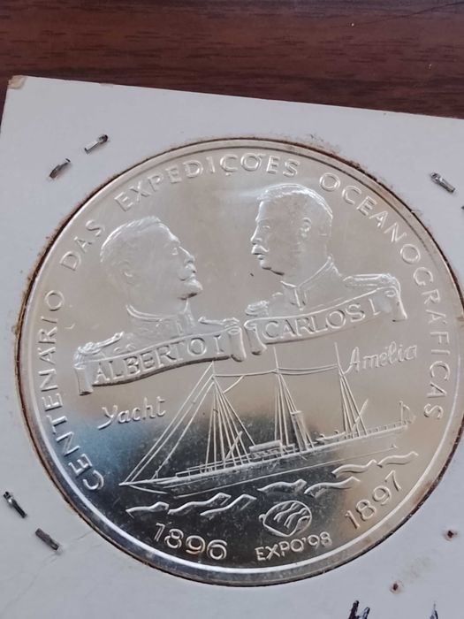 Moeda de 1000 escudos de 1997-Expedições Oceanograficas,Prata