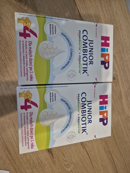 2 nowe opakowania mleka hipp 4
