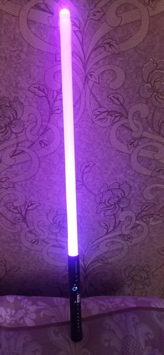 RGB світловий меч з металевою ручкою, акумуляторний