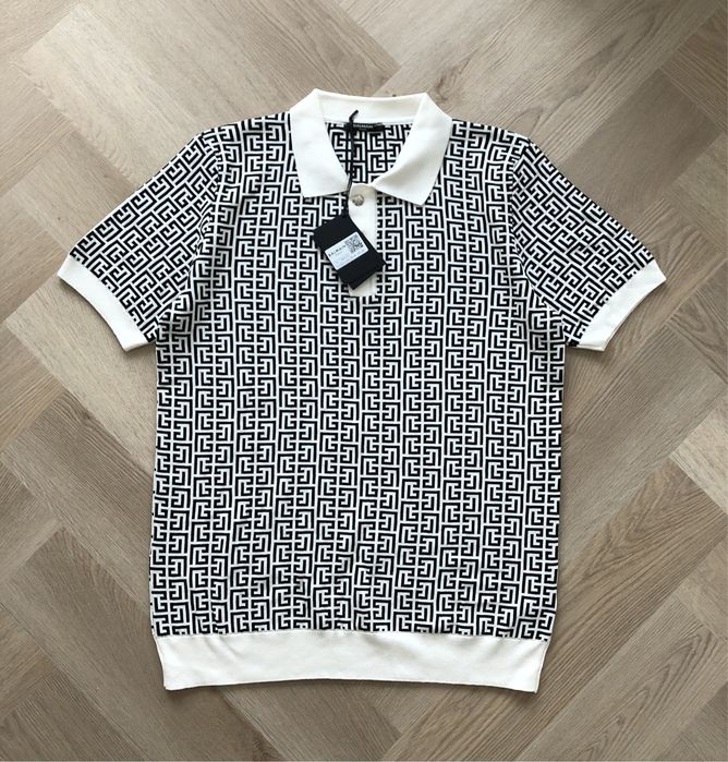 Koszulka polo polowka BALMAIN S-2XL dzianina sweterkowe amiri dior lv