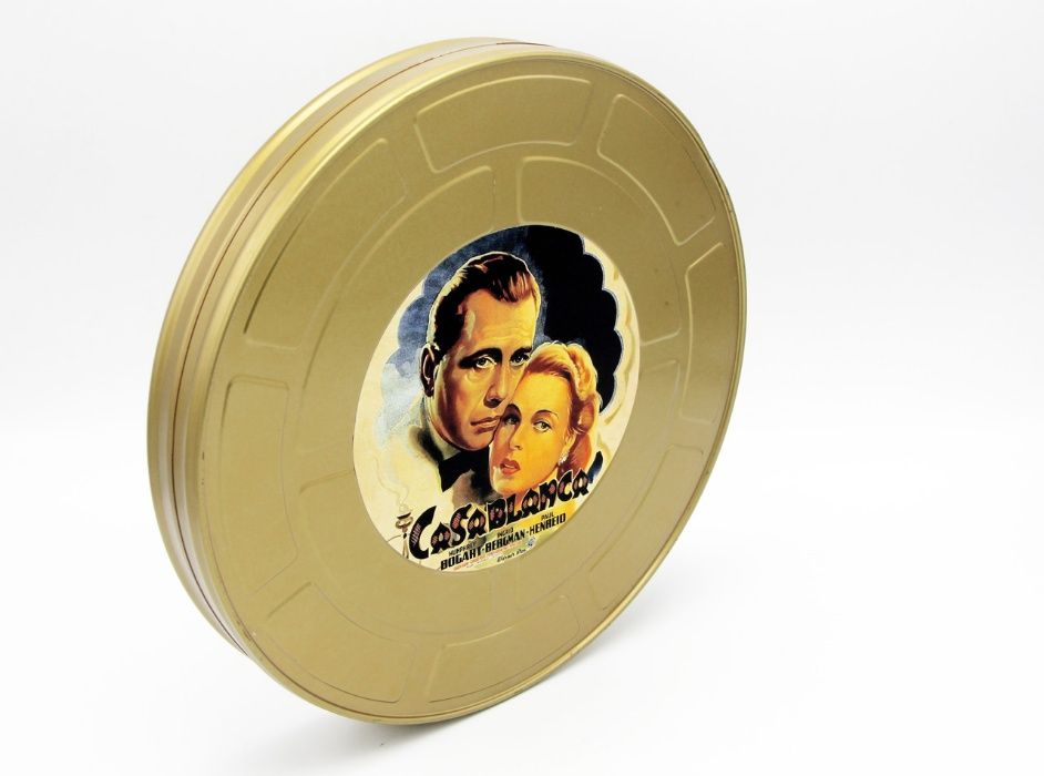 Lata de Cinema FILME CASABLANCA película antiga 35mm com 28cm diametro