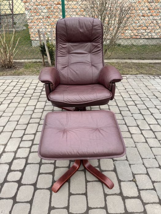 Крісло реклайнер шкіряне (0083) крісло для відпочинку