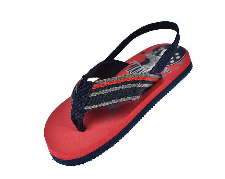 Klapki japonki dziecięce z gumką na piętę A9635 RD rozm. 25