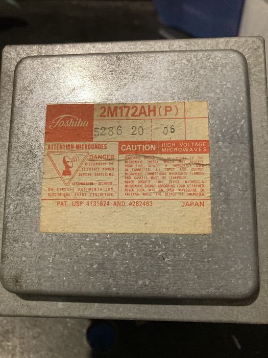 Magnetron Toshiba z mikrofalowki
