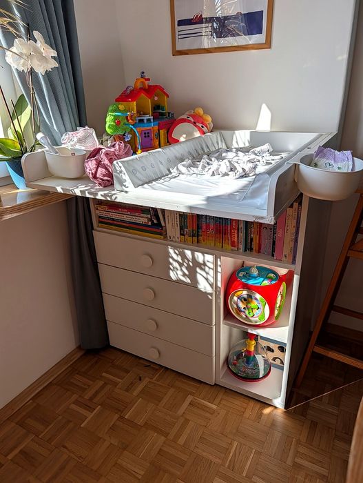 IKEA STUVA FÖLJA (teraz SMASTAD) przewijak + komoda + szafka – biały (można przerobić na biurko)
