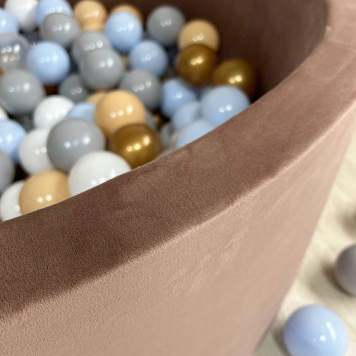 Басейн з кульками мокко діаметр 100см.Сухой бассейн с шариками и без