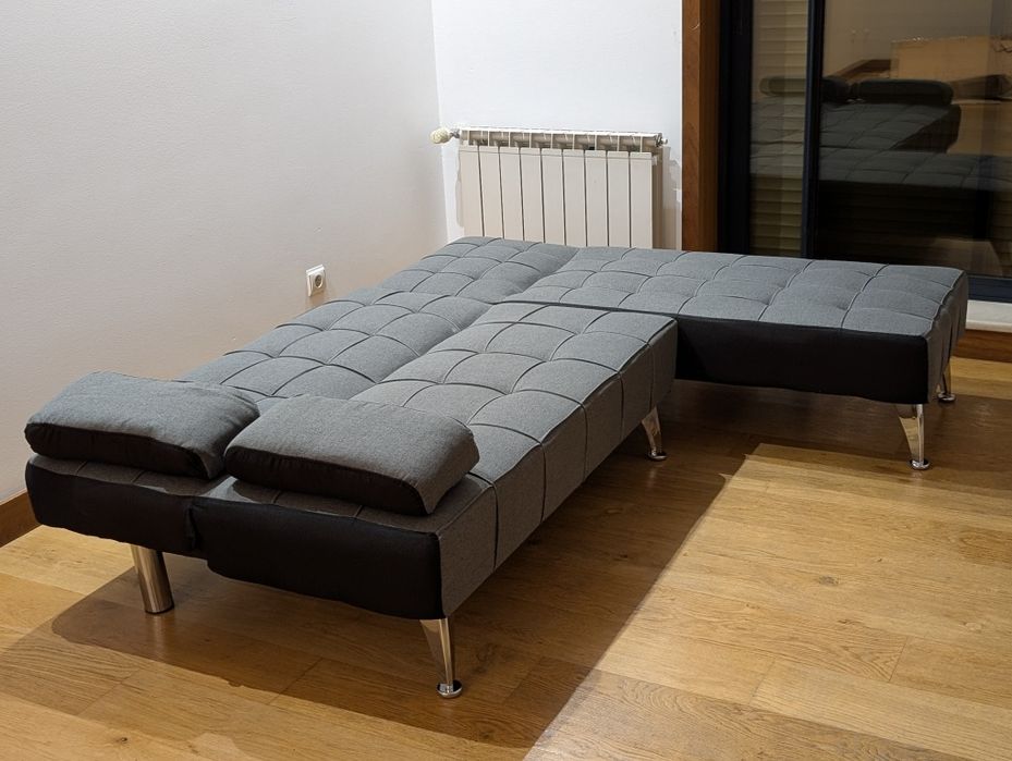 Sofá-cama novo c/ chaise longue
