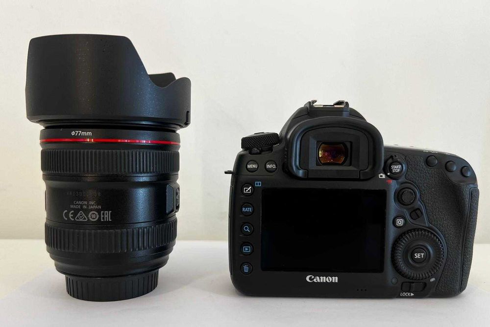Maquina canon 5D mark iv com objetiva canon 24-70mm F4