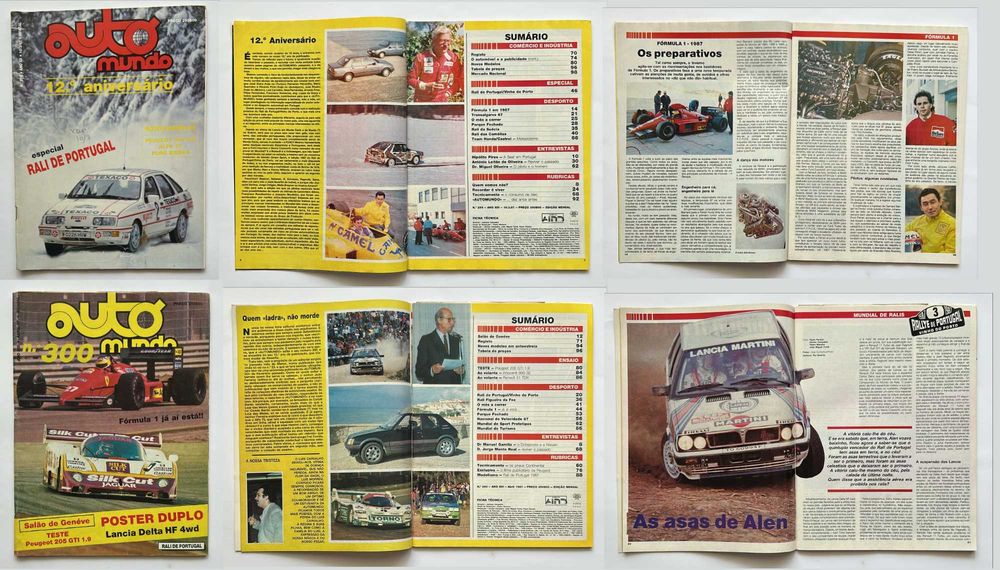Coleção de revistas Auto Mundo de 1987