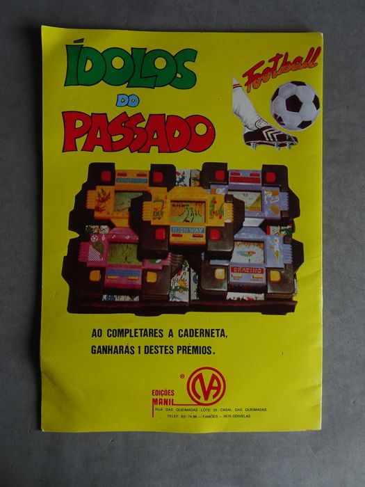 Caderneta cromos Ídolos do Passado (faltam 14 cromos)