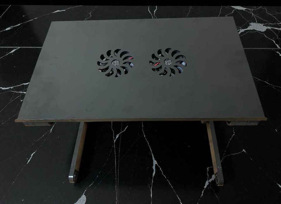 Столик для ноутбука Laptop Table T8 з двома кулерами для охолодження