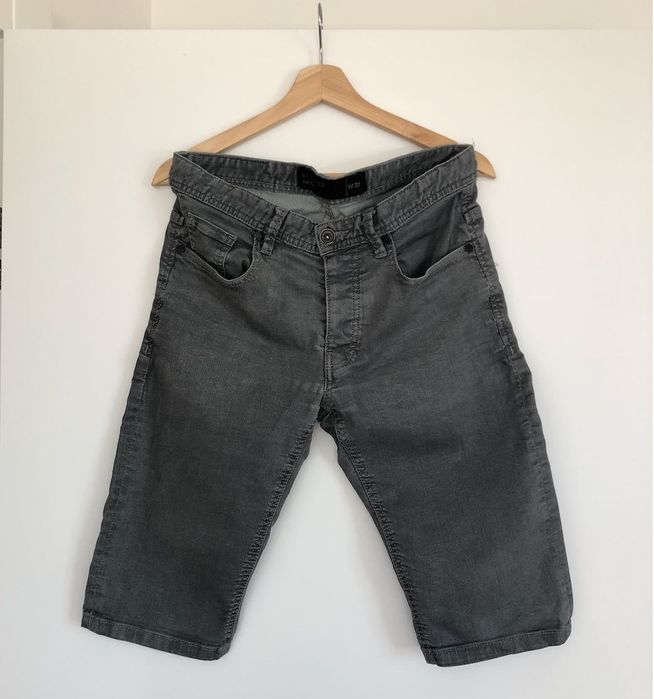 Reserved szare szorty jeansowe dżinsowe fine denim r. L 40