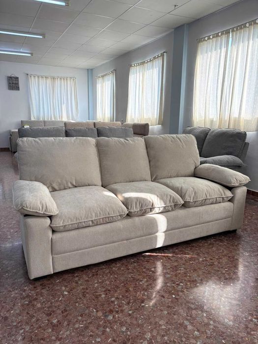 Pack Sofás 3 e 2 Lugares Bege Areia NOVO