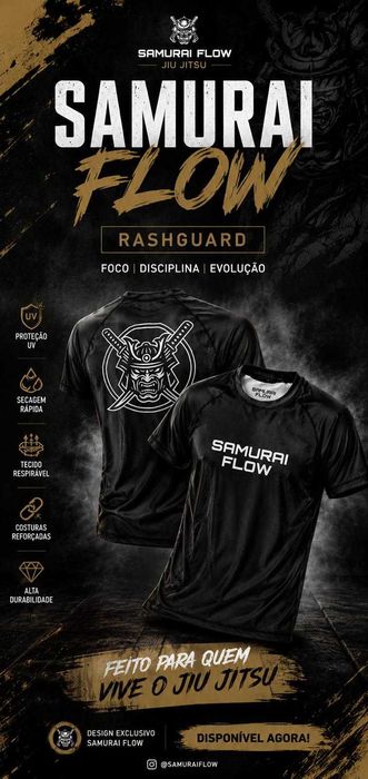 Rashguard jiu jitsu Samurai Flow