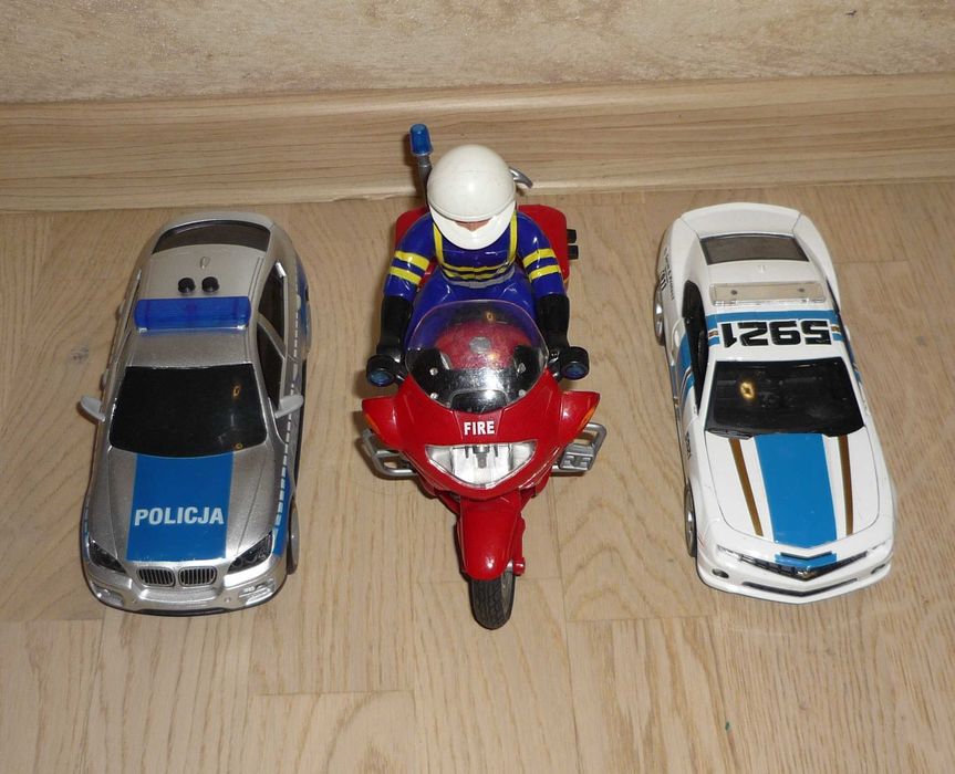 Zestaw samochodów Policja Dickie Dźwięk Motor Pomoc drogowa
