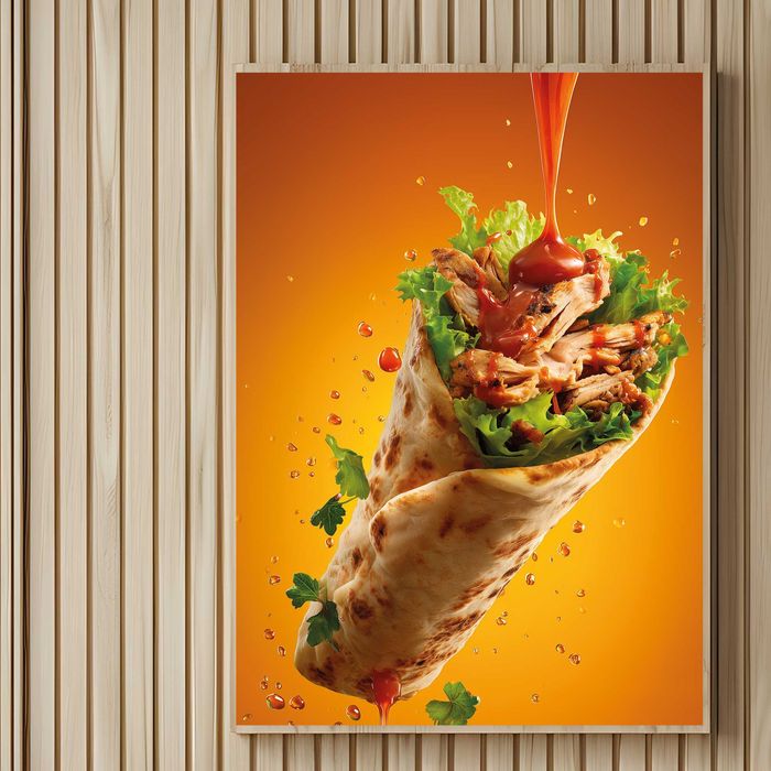 plakat reklamowy kebab, plakat kebab, plakat bar restauracja kebab