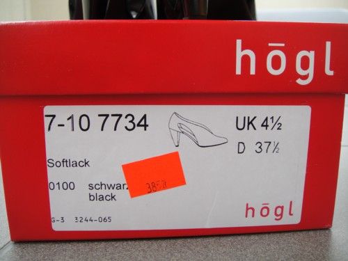 HOGL buty NOWE damskie czarna skóra lakier r. 38 (5) na obcasie