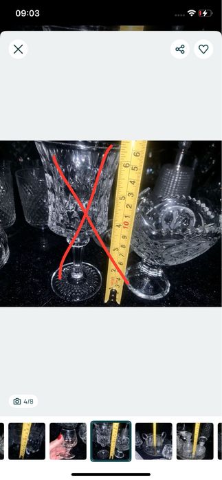 Ваза соусник бокалы коньячные подсвечник хрусталь