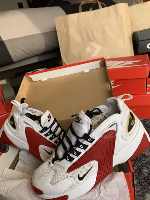 Nike Zoom 2K White & University Red — COMO NOVAS EM CAIXA (Tam 40)