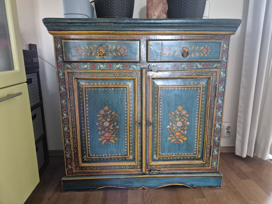 Szafka komoda drewniana orientalna kolorowa