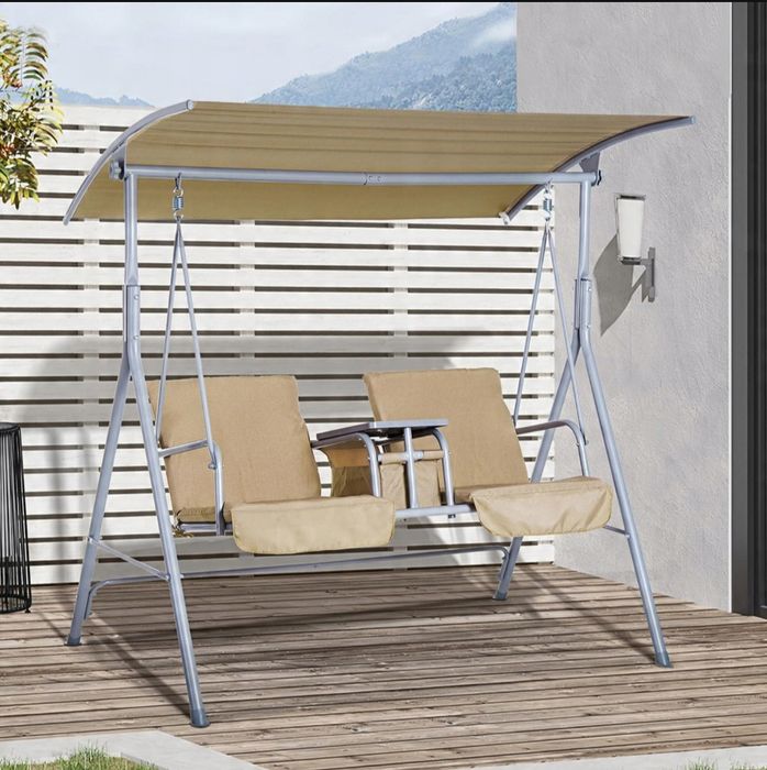 OKAZJA Nowa huśtawka ogrodowa 2-osobowa, wygodna, elegancka i wygodna