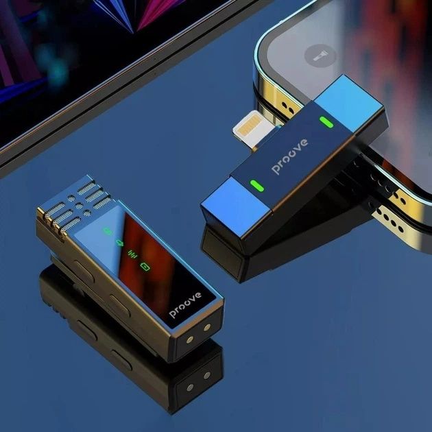 Бездротовий петличний мікрофон Proove Record Lightning Black