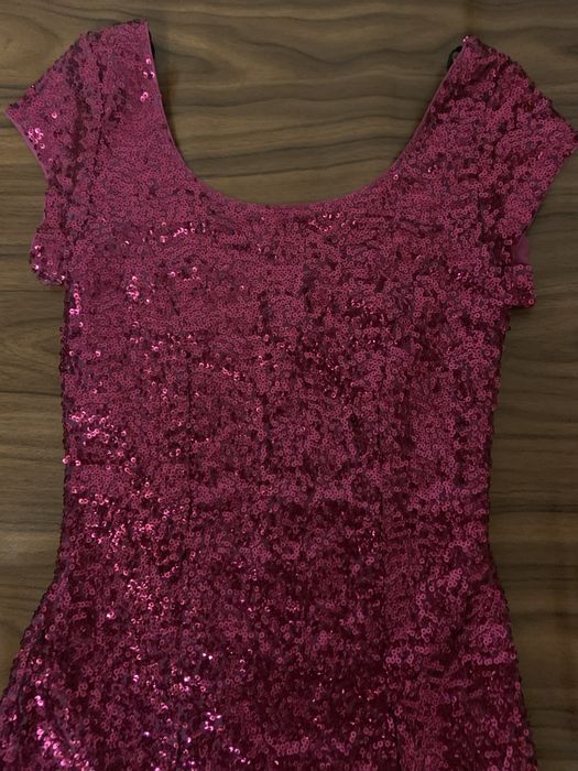 Сукня Divided H&M 34/ XS  160/80 рожева з паєтками нове