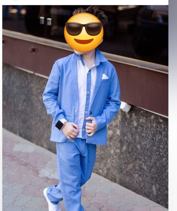 Лляний костюм трійка