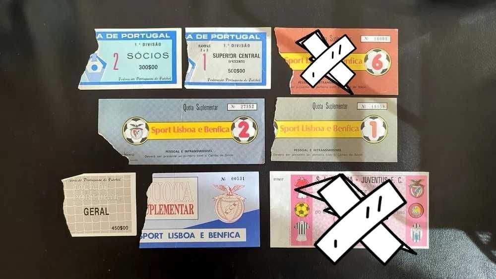 Bilhetes de futebol (usados) SL Benfica