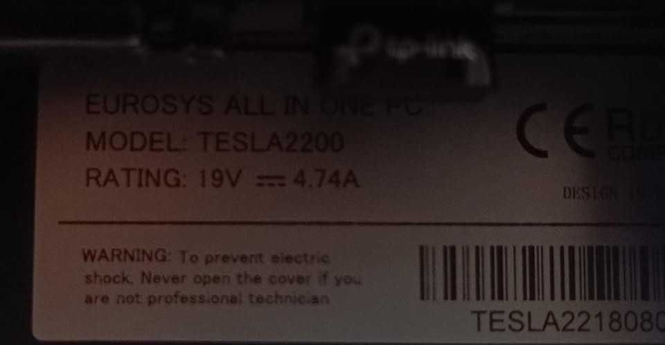 Computador desktop all in one eurosys tesla 2200