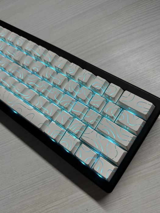 Кейкапи, з волнами білі-чорні