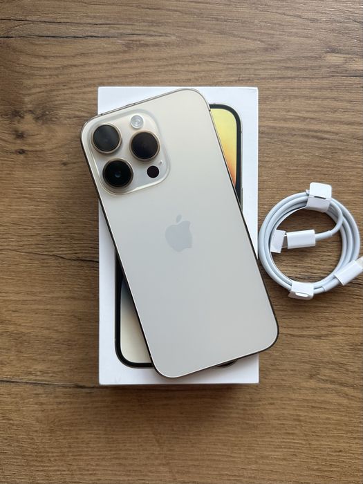 Iphone 14 Pro 128GB Gold | Zestaw | Ideał