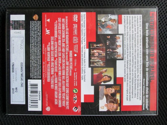 3 DVD - Coleção OCEAN's - Eleven, Twelve, 13 - excelente estado