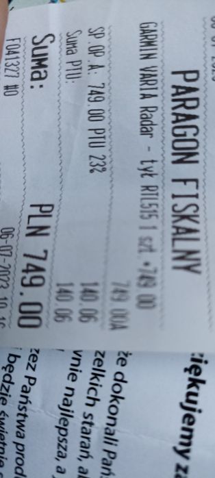 Garmin varia 515 używana