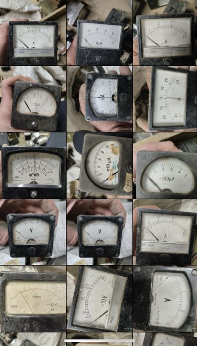 Амперметри, вольтметри. Вимірювальні прилади радянські