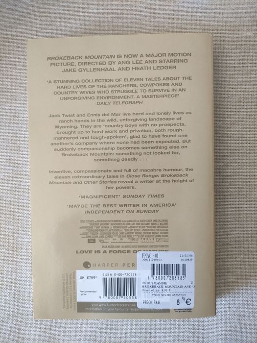 Livro Brokeback mountain novo