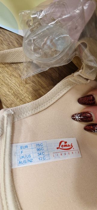 Biustonosz do odkrytych pleców LEMAX Leila push up multiway beżowy 75c