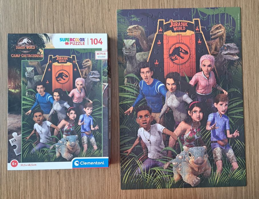 Puzzle Jurassic Park Obóz Kredowy Dinozaury