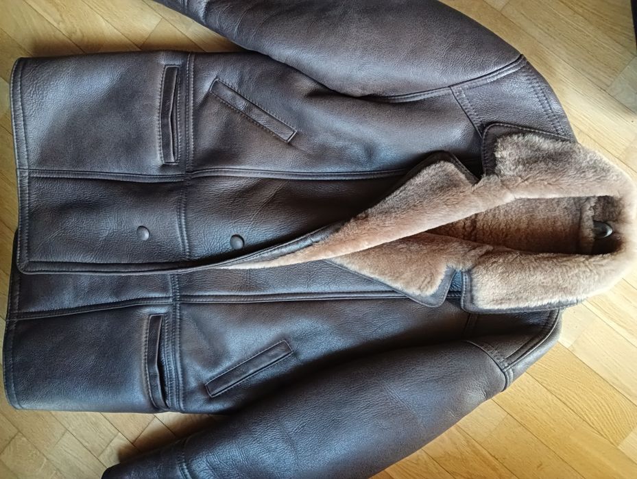 -50% Kurtka skórzana kożuch XXL skóra owcza j.ochnik sheepskin shearli