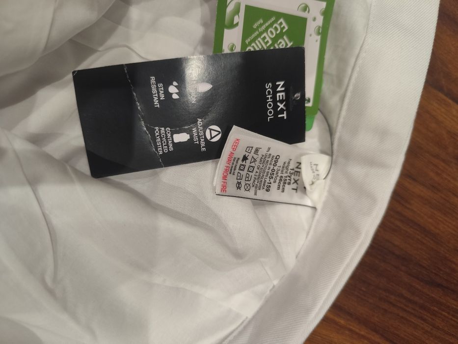 Nowa biała spódnica next plisowana r. 158 na ok. 13 lat