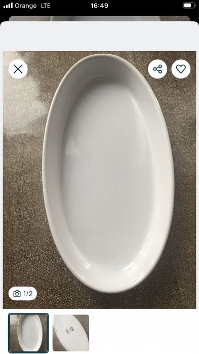 Owalny półmisek  z porcelany IKEA
