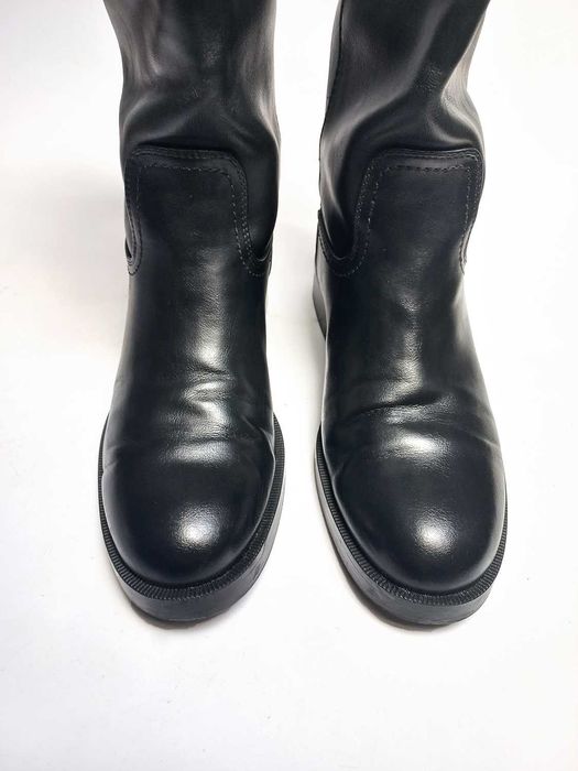 Botas cano Alto Pele Preto Senhora 38 Zara