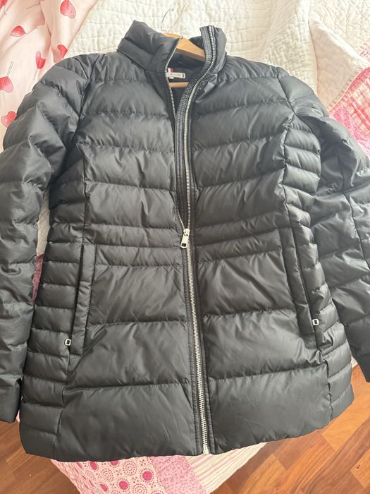 casaco de penas preto tommy hilfiger senhora