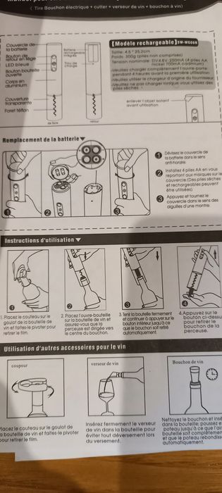 Abridor eletrico de garrafas