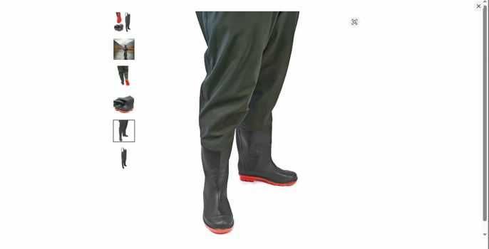 Waders de pesca em borracha