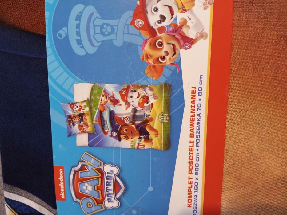 Komplet pościeli bawełnianej 160x200 Paw patrol psi patrol chase Marsh